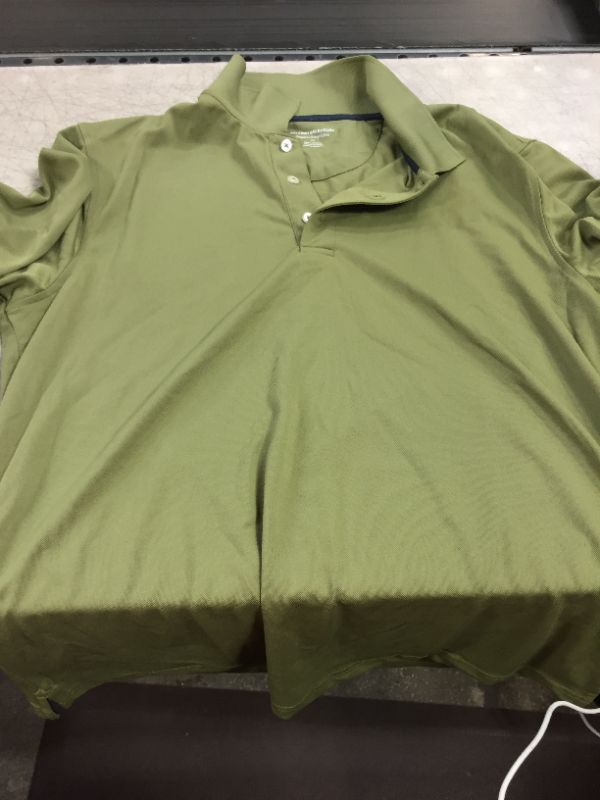 Photo 2 of Amazon Essentials Men's Regular-Fit Quick-Dry Golf Polo Shirt Polyester Olive Medium