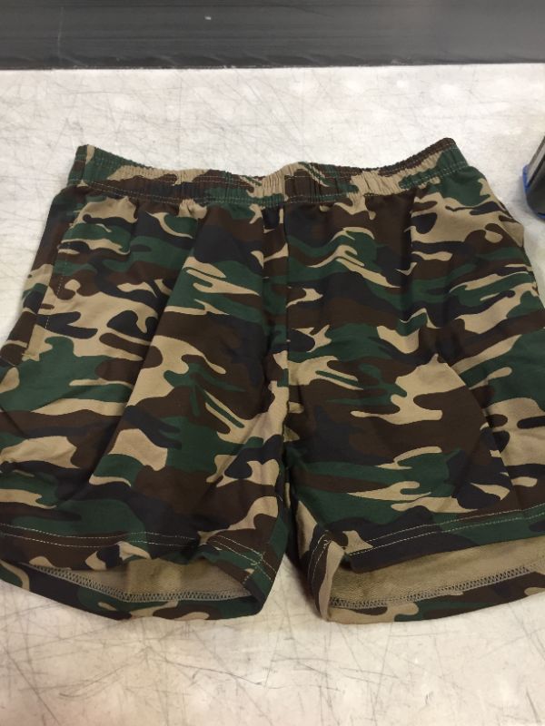 Photo 2 of Avanova Women's Camo Shorts Elastic Waist Casual Running Workout Active Shorts Camo Green 06 Medium