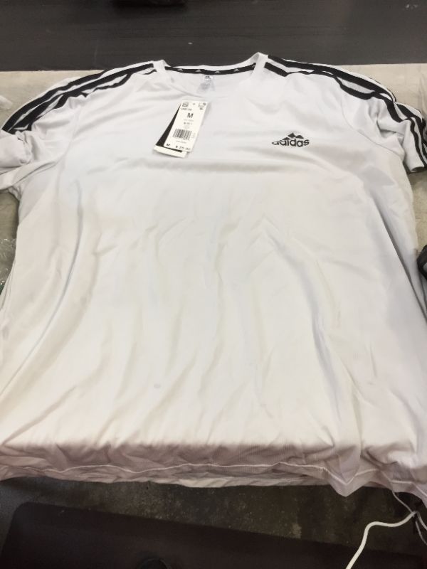 Photo 3 of adidas Men's Aeroready 3-Stripes Tee Medium White/Black