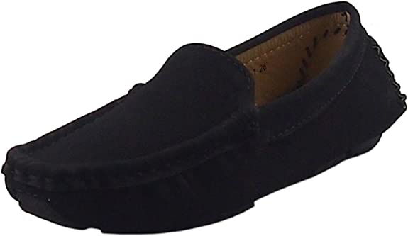 Photo 1 of Girl's Boy's Soft Suede Leather Slip-on Oxford Flats Comfort Loafer Boat Dress Shoes- SIZE 8 
