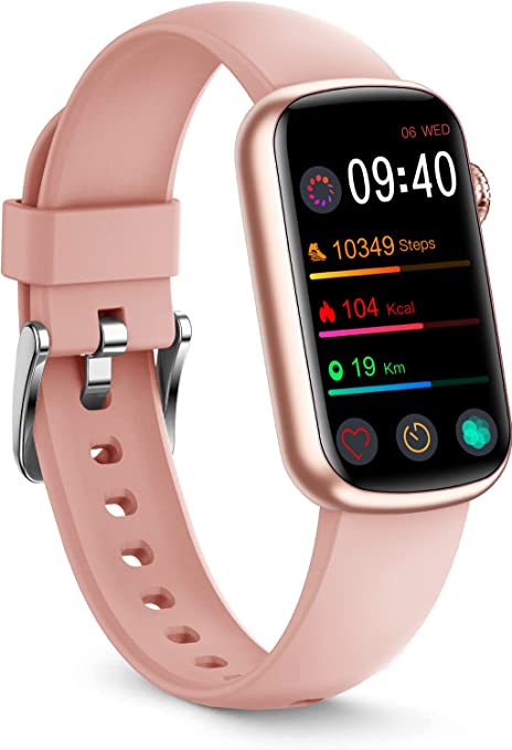 Photo 1 of FITVII Slim Fitness Tracker with Blood Oxygen, Blood Pressure, 24/7 Heart Rate and Sleep Tracking, IP68 Waterproof Activity Trackers and Smart Watches with Step Tracker, Pedometer for Women Kids
