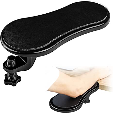 Photo 1 of Arm Rest for Desk, Black Desk Extender Ergonomic Arm Support, Adjustable Rotating Computer Arm Support Pad for Table, Office, Chair, Desk (Black)
