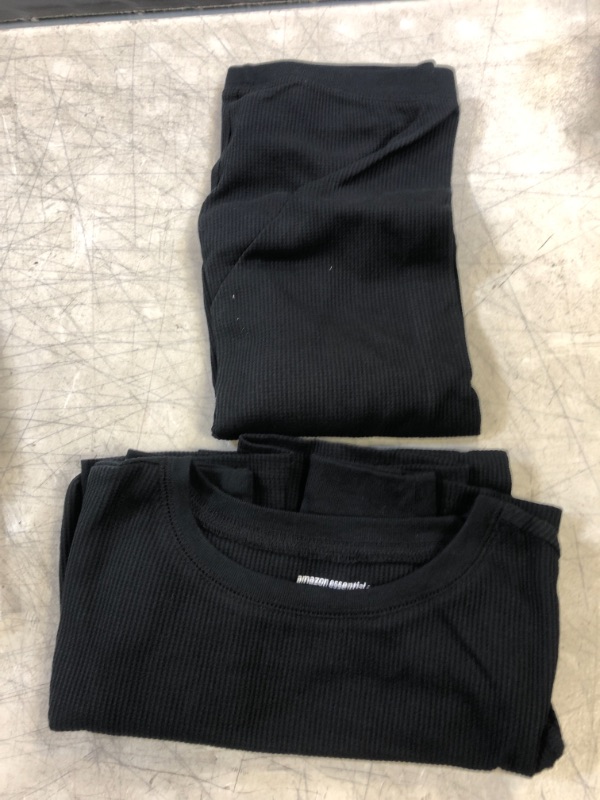 Photo 1 of 2 PIECE -FLEECE SET -BLACK 
SIZE XS