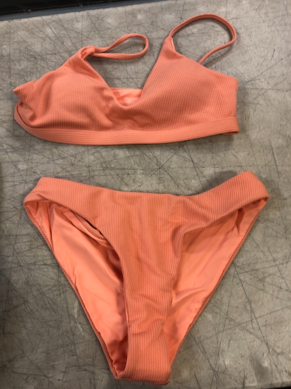 Photo 1 of 2 PIECE BIKINI - PEACH 
SIZE- M