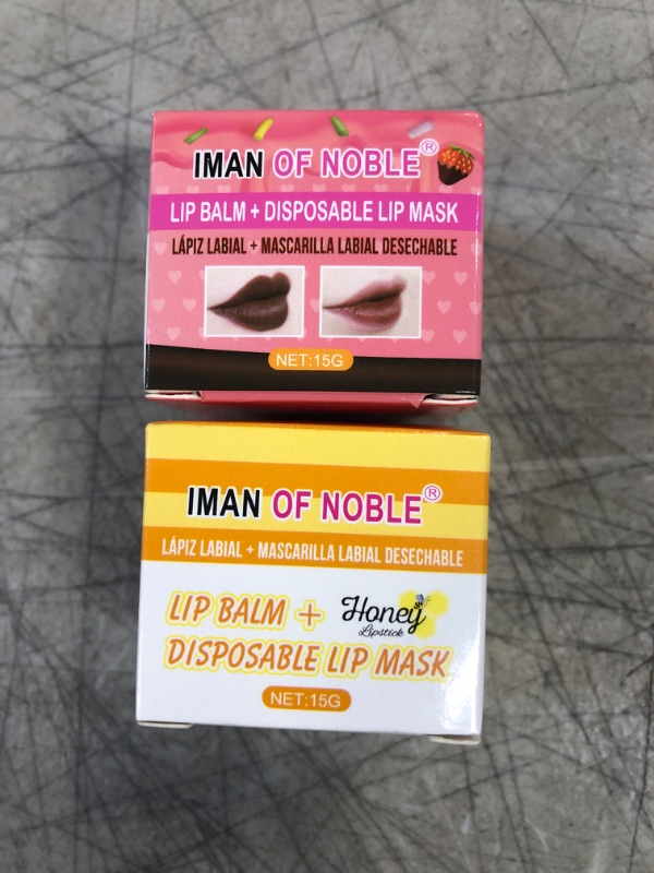 Photo 2 of 2PCS Bee Balm Lip Balm Honey Pot,Day and Night Repair Lip Sleeping Lip Mask with Applicator ,Fade Lip Lines, Hydrating &Prevention Dry and Crack Lip Scrubs Exfoliator