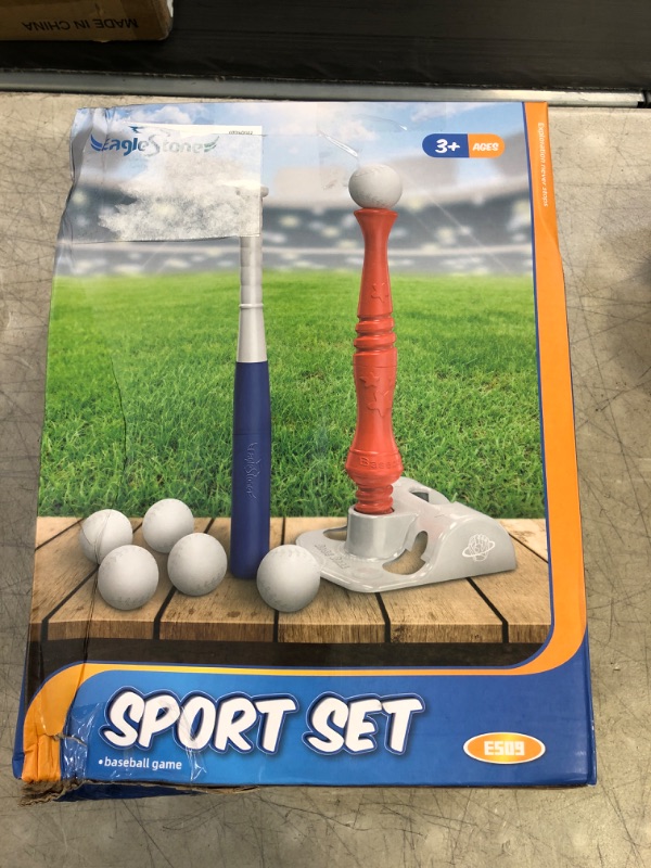 Photo 2 of EagleStone T Ball Sets for Kids 3-5, 5-8, Tee Ball Set for Toddlers, Baseball Outdoor Toy Includes 6 Large Balls, Adjustable Teeball Batting Tee, Tball...
