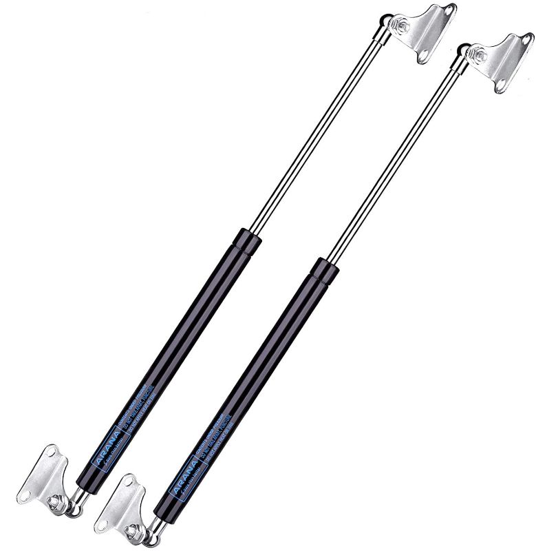 Photo 1 of 20 inch 150 LB Gas Prop Struts Shocks, 20" 150lbs Lift-Support Springs with L-Type Mounting Brackets for Heavy Duty RV Bed Murphy Bed Tool Box Floor Hatch Window (Suitable Support Weight: 130-165lbs)
