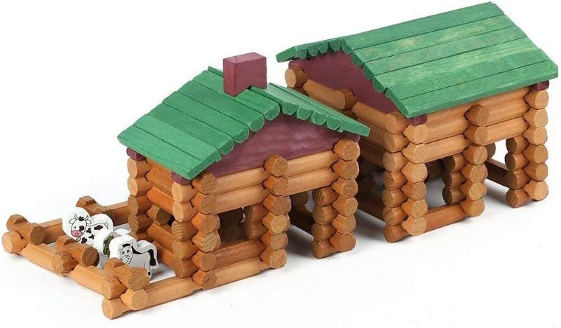 Photo 1 of Joqutoys 170 PCS Classic Building Log Toys, Wood Logs Set Set for Boy, Creative Construction Educational Gift for Kids Ages 3+
