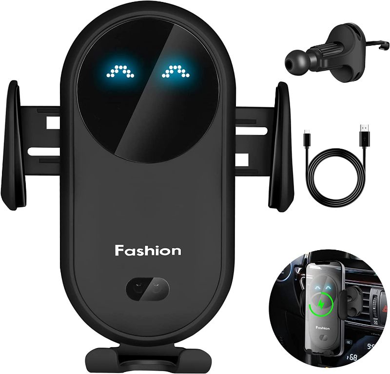 Photo 1 of Wireless Car Charger Phone Holder Mount, BENBOAR Phone Mount for Car,Cute Phone Mount with 10W Charging Smart Sensor Auto-Clamping Phone Holder for Car Air Vent fit iPhone Samsung etc Smartphone,Black
