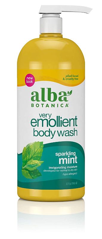 Photo 1 of Alba Botanica Very Emollient Bath & Shower Gel, Sparkling Mint, 32 Oz 