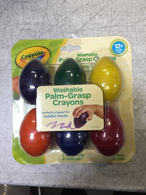 Photo 2 of Crayola My First Palm Grip Crayons, Toddler Crayons, Coloring Gift, 6 Count, Assorted Colors
