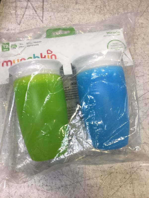 Photo 1 of Munchkin Miracle 360° Sippy Cup - 20oz - 2pk - Green/Blue