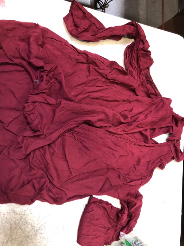 Photo 1 of WOMENS SIZE SMALL MAROON SEXY CUT OUT SHIRT 