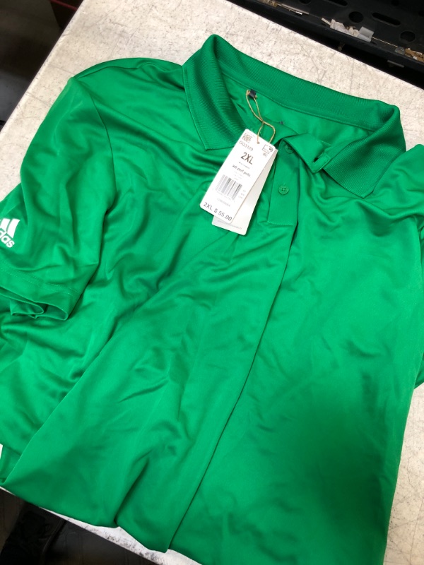 Photo 2 of adidas adidas Golf Men's Performance Primegreen Polo Shirt Green XX-Large / 2xl 