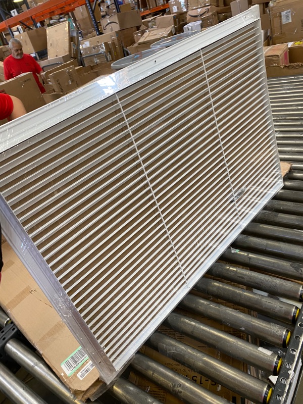 Photo 2 of 36" X 24" Aluminum Return Grille - Easy Air Flow - Linear Bar Grilles [Outer Dimensions: 38.5"w X 26.5"h] 36 X 24