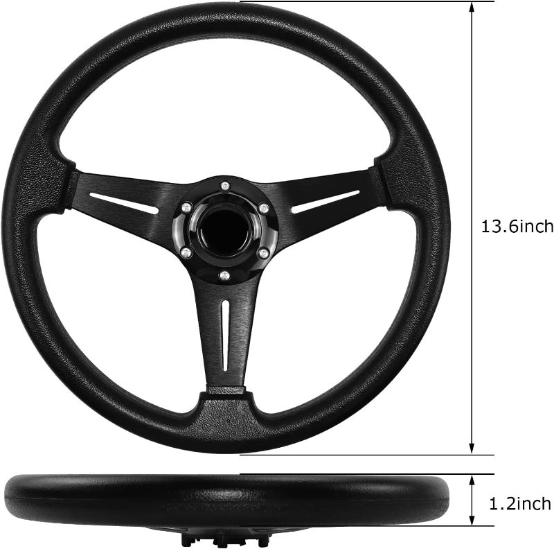 Photo 1 of MOTAFAR Golf Cart Steering Wheel with Ergonomic Design Universal Fit for Golf Cart Club Car EZGO RXV & TXT, Yamaha, Precedent Tempo, DS
