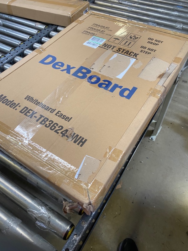 Photo 1 of DexBoard Dry Erase Easel 24" x 36"|Height Adjustable Magnetic White Board Easel with Tripod Stand|Office Presentation Board w/Flipchart Pad, Magnets & Eraser, Black
