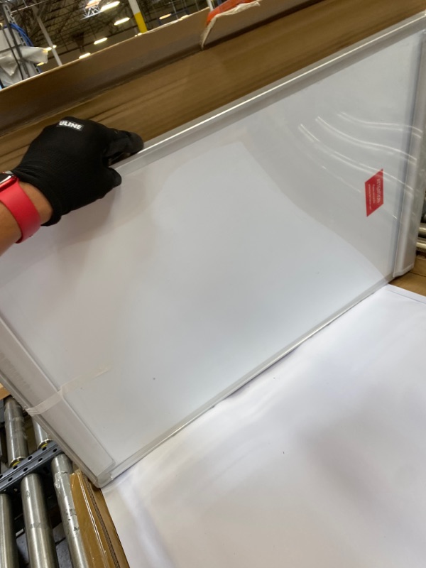 Photo 1 of DexBoard Dry Erase Easel 24" x 36"|Height Adjustable Magnetic White Board Easel with Tripod Stand|Office Presentation Board w/Flipchart Pad, Magnets & Eraser, Black
