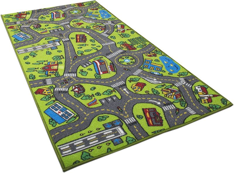 Photo 1 of Kids Carpet Playmat Rug City Life Great for Playing with Cars and Toys - Play Learn and Have Fun Safely - Kids Baby Children Educational Road Traffic Play Mat for Bedroom Play Room Game Safe Area