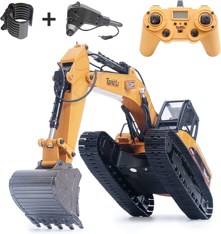 Photo 1 of Huina RC Excavator for adults1580 Hobby Remote Control V4 Full Metal RC Excavator Adult huina 580 Construction Vehicle Professional Remote Control Tractor (Default)
