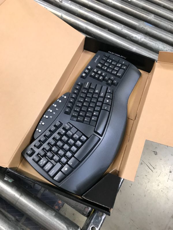 Photo 2 of Perixx Periboard-612 Wireless Ergonomic Split Keyboard with Dual Mode 2.4G and Bluetooth Feature, Compatible with Windows 10 and Mac OS X System, Black, US English Layout, (11354) Wireless Black Keyboard