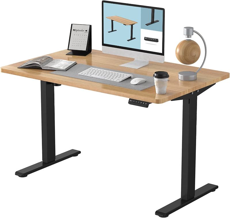 Photo 1 of FLEXISPOT EN1 Electric Stand Up Desk Workstation Whole-Piece Desktop Ergonomic Memory Controller Height Adjustable Standing Desk 