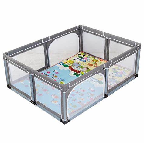 Photo 1 of Large Baby Playpen for Babies and Toddlers, Baby Play Yard, Indoor & Outdoor Play Pens for Toddlers, Infant Safety Activity Center, Large Sturdy Play Pen 