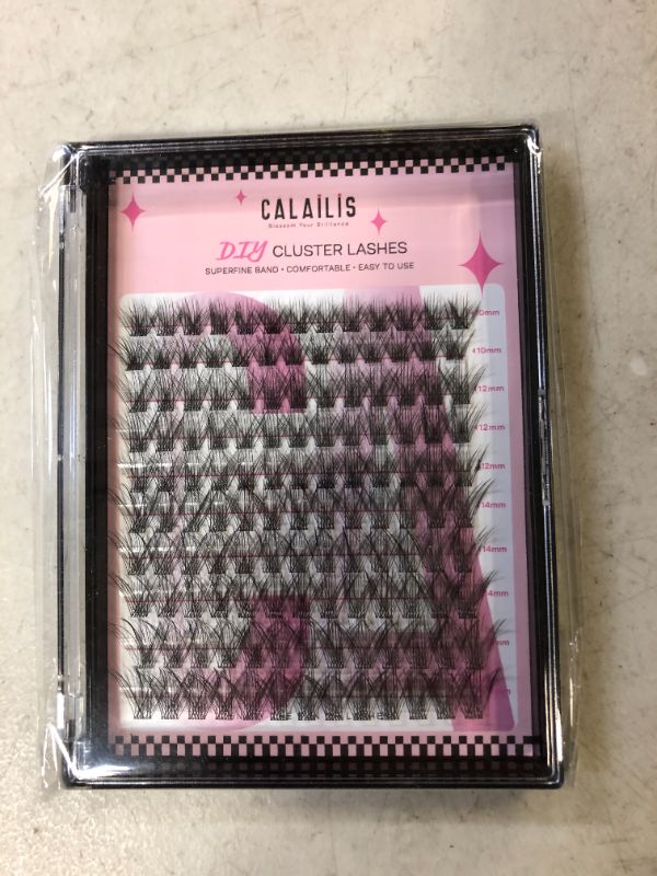 Photo 2 of Lash Clusters,CALAILIS Cluster Lashes 120Pcs Individual Lashes Mega Volume Superfine Brand and Soft DIY Eyelash Extension Natural Look Reusable Wispy Eyelash Clusters (Style3 MIX Black Brand)
