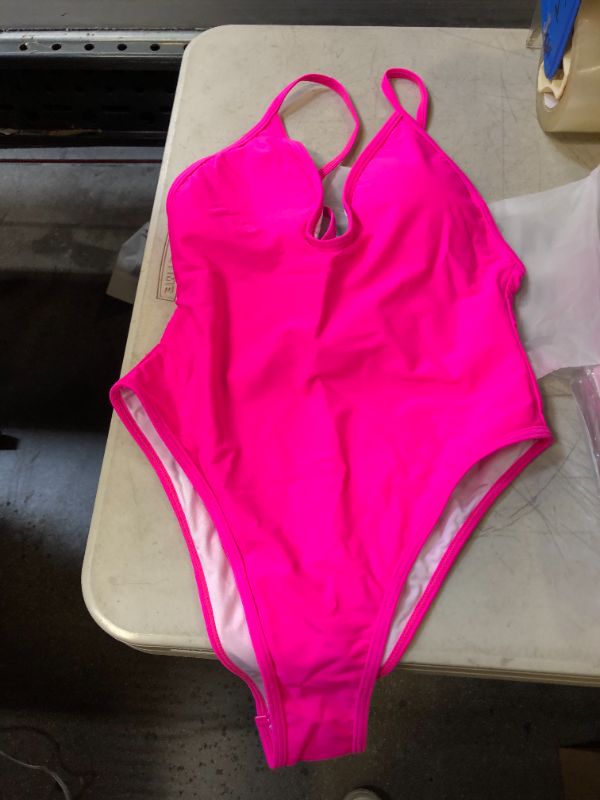 Photo 1 of ONE PIECE BATHING SUIT HOT PINK XS