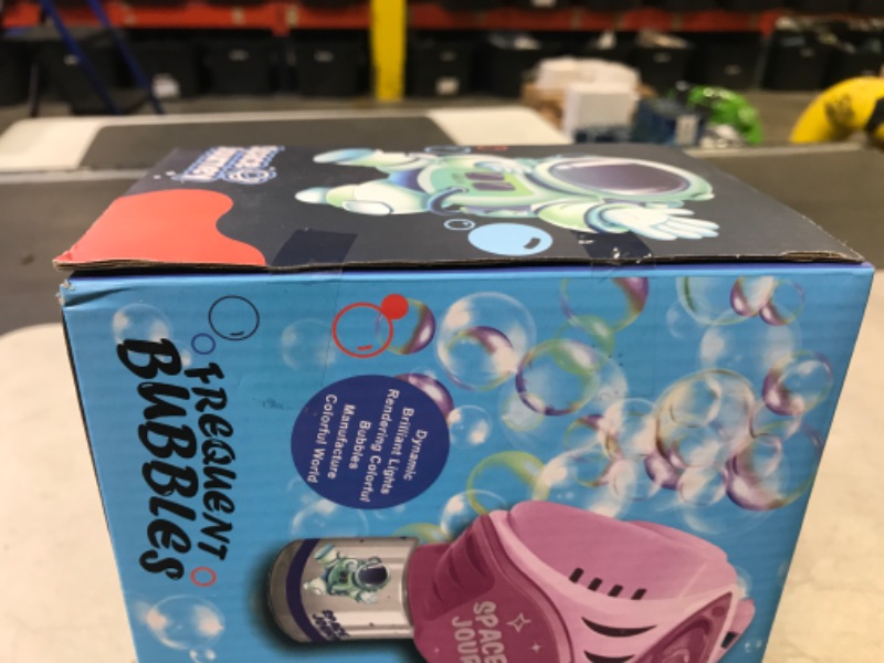 Photo 1 of Bubble Machine with Lights-64 Hole Rocket Boom Bubble Blower for Kids Giant Bubble Maker Rocket Launcher Bubble Machine Blaster,8000+ Bubbles per Min for Adults Party Birthday (SpaceBlue)
