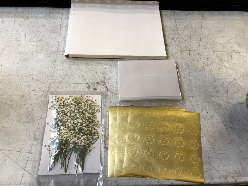 Photo 2 of DIY Vellum Paper for Invitations, Translucent Vellum Jackets for 5x7 Invitations with Dried Flowers/Seal Stickers/Hemp Rope for Wedding Baby Shower Birthday Invitations Cards