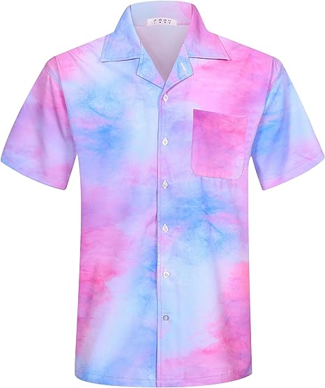 Photo 1 of ELETOP Men's Hawaiian Shirt Quick Dry Tropical Aloha Beach Shirts Casual Vacation Luau Shirts 2XL
