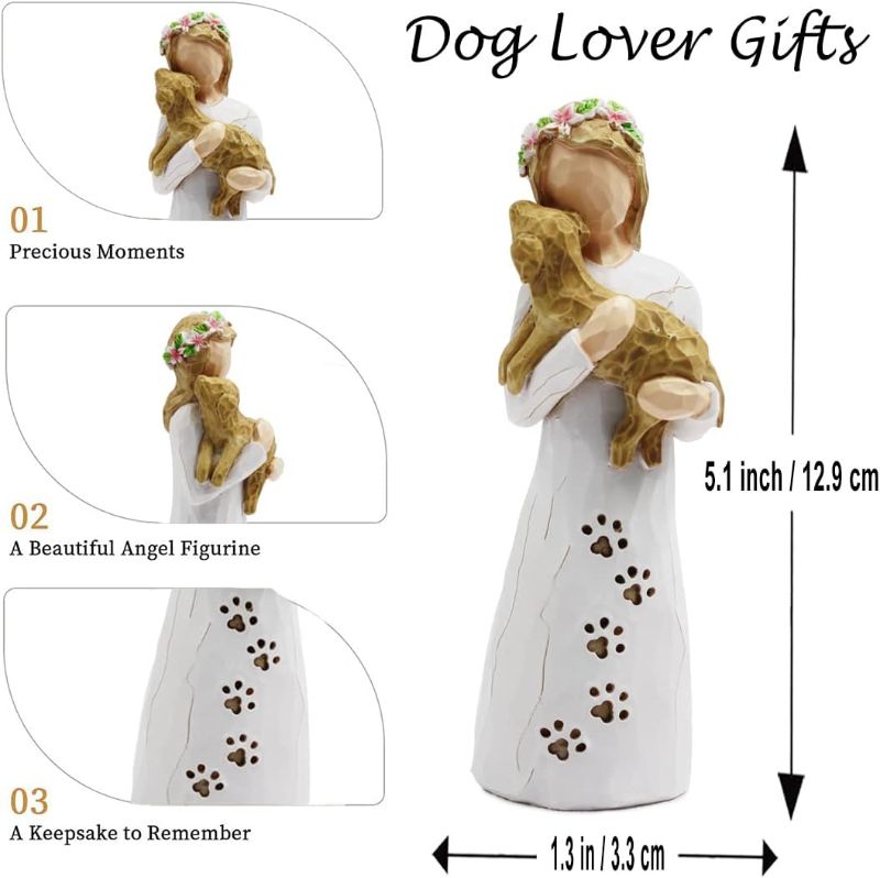 Photo 1 of 1pc--AUKEST Dog Mom Gifts for Women - Pet Dog Memorial Gifts for Loss of Dog - Golden Retriever Gifts, Dog Lovers Gifts for Women - Dog Bereavement Gifts - Sculpted Hand-Painted Figure
