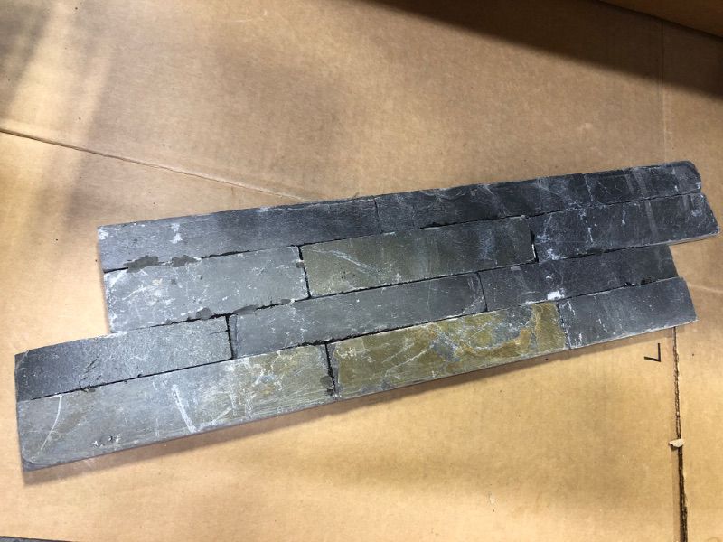 Photo 1 of 4x16in  10pcs Interlocking Stacked Stone Panels 