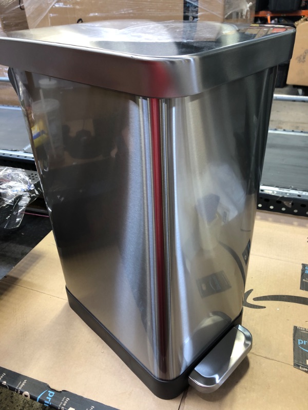 Photo 3 of SW 50L Stainless Steel Step-On Trash Can Slim Shape