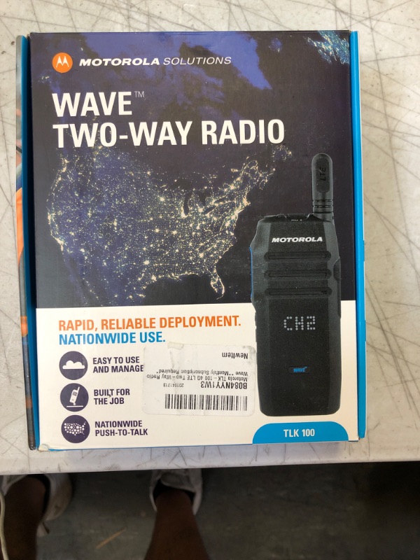 Photo 2 of Motorola TLK100 Wave OnCloud Using 4G LTE/WiFi Two Way Radio with Nationwide Coverage - Monthly Service Fee Required