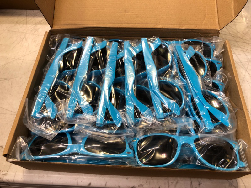 Photo 1 of FEPITO 30 Pieces Bulk Party Sunglasses for Birthday Party supplies Treat Bag Fillers for Beach Pool Party Toys, Blue