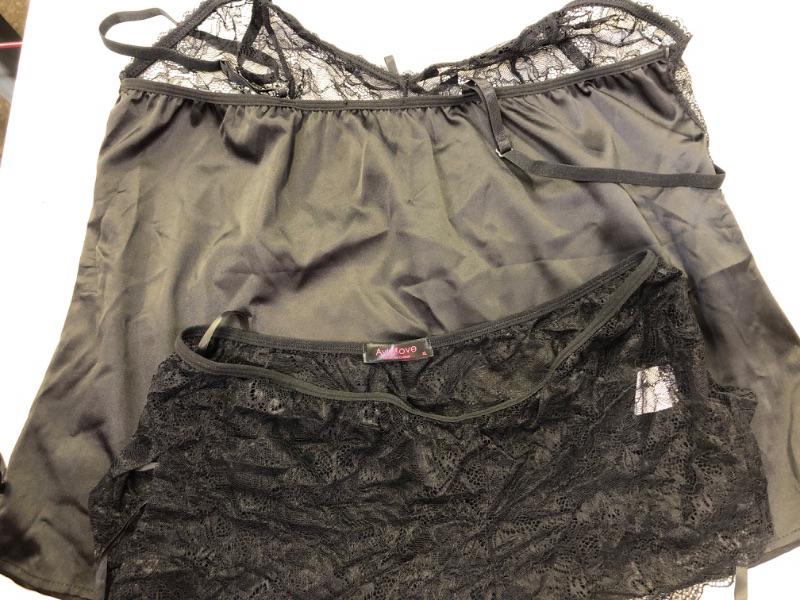 Photo 1 of BLACK XL WOMENS LINGERIE 2 PIECES