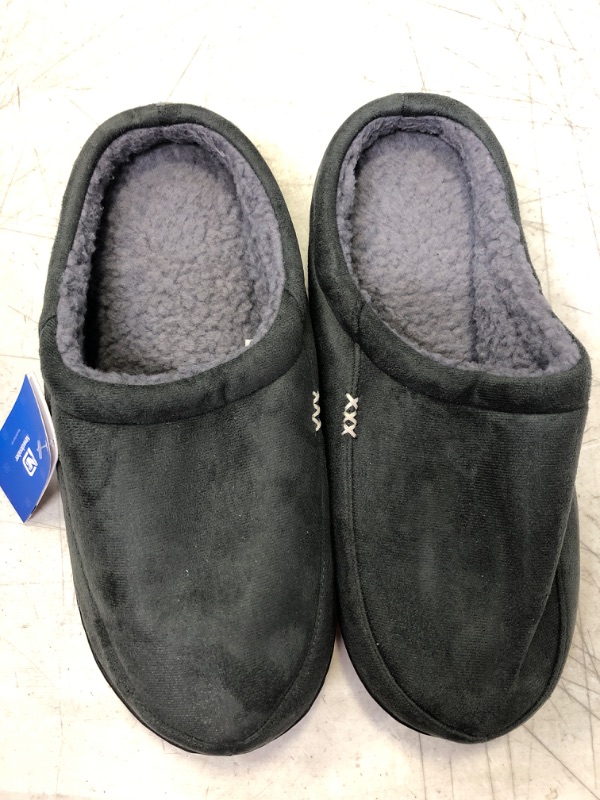 Photo 2 of NDB Men's Warm Memory Foam Suede Plush Shearling Lined Slip on Indoor Outdoor Clog House Slippers size 8.5 US