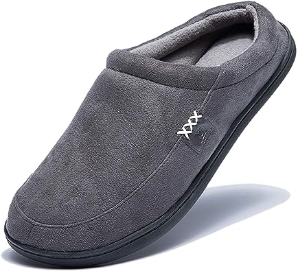 Photo 1 of NDB Men's Warm Memory Foam Suede Plush Shearling Lined Slip on Indoor Outdoor Clog House Slippers size 8.5 US