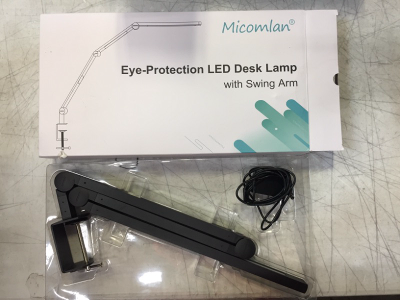 Photo 2 of Micomlan Led Desk Lamp with Clamp, Dual Light Source Eye-Care Swing Arm Desk Lamp Home Office, Modern Architect Table Lamp for Study, Reading, Working 12W