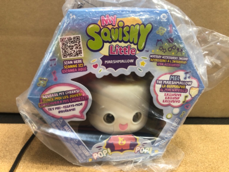 Photo 2 of 1pc--My Squishy Little Marshmallow – Interactive Doll Collectible with Accessories – Mel (White)