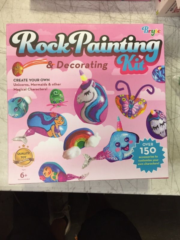 Photo 2 of 
BRYTE 150+ Piece Deluxe Edition All-Inclusive Kids Rock Painting Kit | 10 Rocks, 8 Waterproof Paints, Glitter Glue & More | DIY Science Kit, STEM...