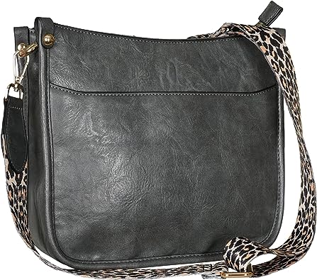 Photo 1 of KOGTLA Women's Crossbody Shoulder Bag with Leopard Guitar Strap,Vegan Faux Leather Purse Handbag Bucket Tote Bag
