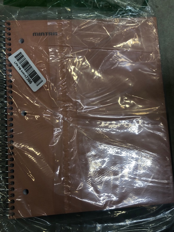 Photo 2 of Mintra Office Durable Spiral Notebooks, 5 Subject, (Salmon, College Ruled 1pk), 200 Sheets, 5 Poly Pockets, Moisture Resistant Cover, School, Office, Business, Professional Salmon College Ruled 1pk