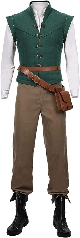 Photo 1 of Adult Flynn Rider Costume Halloween Cosplay Outfit Suit Set SIZE S (BOOTS NOT INCLUDED)