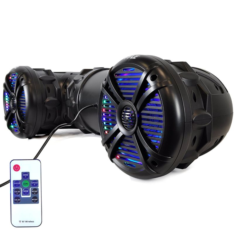 Photo 1 of Pyle PLATV65BT 6.5 800W Waterproof Marine Bluetooth Color LED Light Speakers
