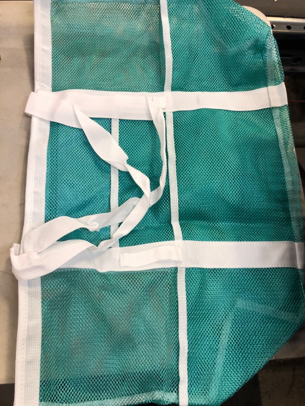 Photo 2 of F-color Beach Bag, Mesh Beach Bag Oversized Beach Tote 9 Pockets Beach Towel Bag
