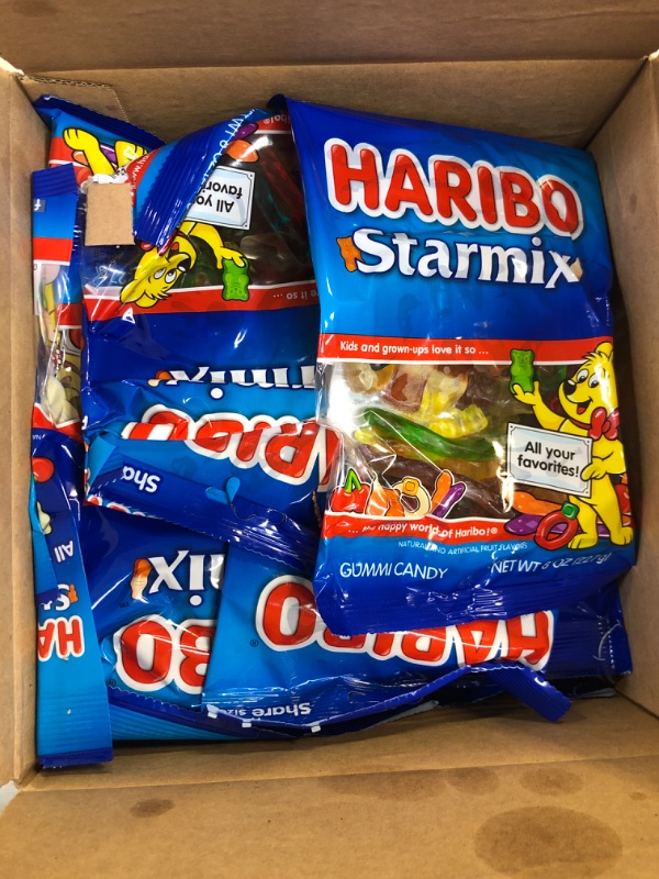 Photo 2 of (Price/Case)Haribo Confectionery Gummi Candy Starmix 8 Ounce Bag - 10 per Case EXP 04/2024
