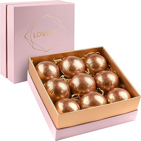 Photo 1 of Birthday Gifts 24K Rose Gold Bath Bombs Set, Deluxe Bath Bomb Gift Set, 9 Luxury Bath Bombs for Women & Men, Perfect for Bubble & Spa Bath, Natural Scents Vanilla Coconut, Lavender, Jasmine & More
